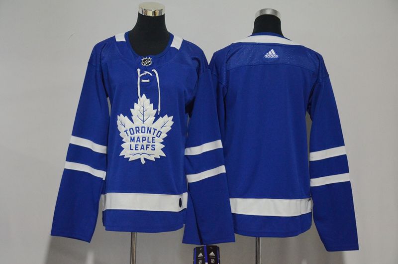 Women Toronto Maple Leafs Blank Blue Hockey Stitched Adidas NHL Jerseys->women nhl jersey->Women Jersey